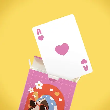 客製化撲克牌 - 310gsm黑蕊平版紙牌入單副裝紙盒 - IP 周邊