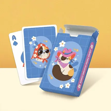 客製化撲克牌 - 310gsm黑蕊平版紙牌入單副裝紙盒 - IP 周邊