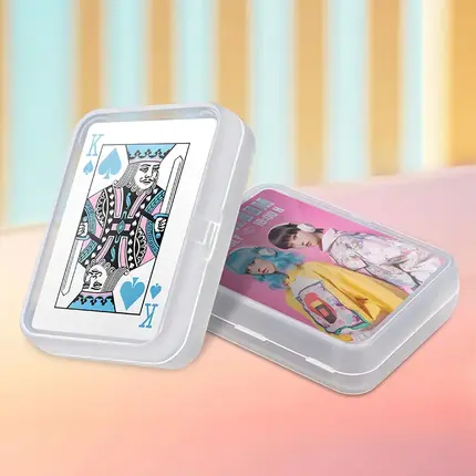 Baralho personalizado - Papel de 310 g/m² em caixa plástica tamanho pôquer P107 - Álbum do artista