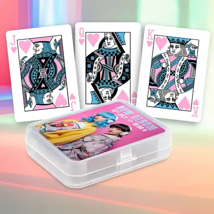 Baralho personalizado - Papel de 310 g/m² em caixa plástica tamanho pôquer P107 - Álbum do artista