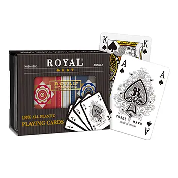 Modern Series  Double Deck ROYAL Plastic Playing Cards - 4 Corner Index