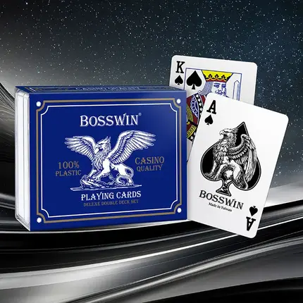 BOSSWIN Casino Quality Plastic Playing Cards-Standard Index