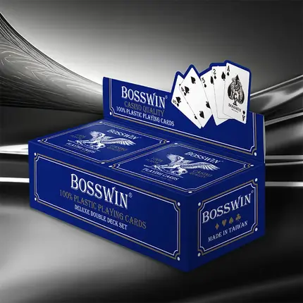 BOSSWIN Plastic Playing Cards-Standard Index / Double Deck