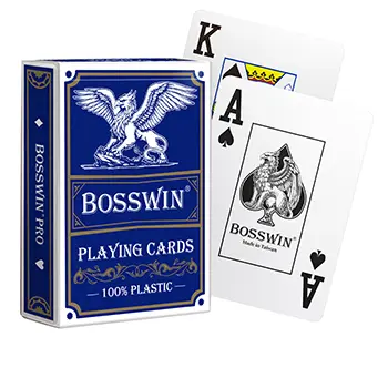BOSSWIN 賭場材質專業級塑膠撲克牌-大字體