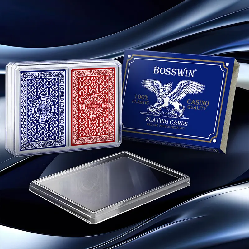 BOSSWIN カジノ品質プラスチック製トランプ - ジャンボインデックス
