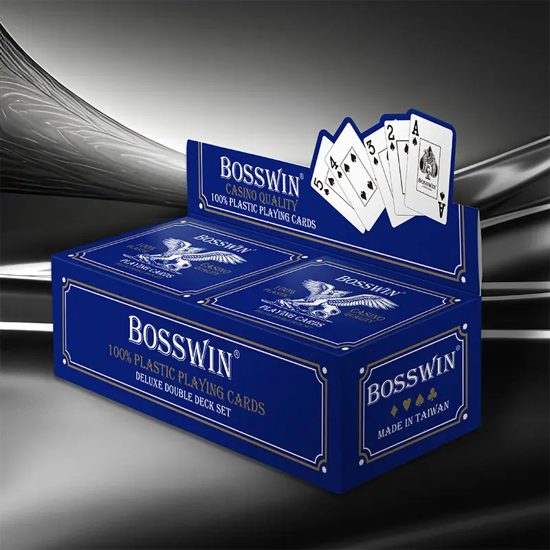 BOSSWIN カジノ品質プラスチック製トランプ - ジャンボインデックス