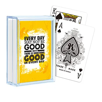 Individuell gestaltete Spielkarten – 310 g/m² Papier in einer Kunststoffbox der Größe S113 Bridge – Individuelles Design