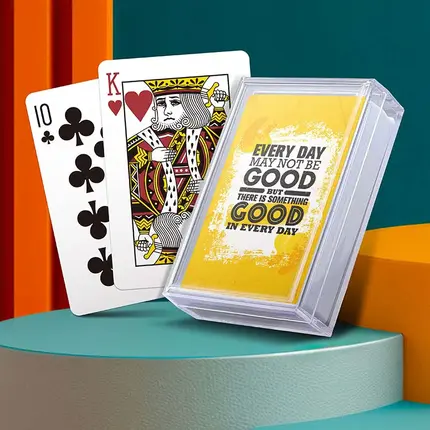 Carte da gioco personalizzate - Carta da 310 g/m² in scatola di plastica formato bridge S113 - Design personalizzato