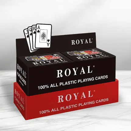 Cartes à jouer ROYAL en plastique, double jeu, série classique - Index Jumbo