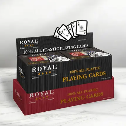 Modern Series Double Deck ROYAL Plastic Playing Cards - Jumbo Index