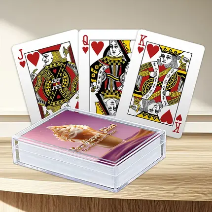 Carte da gioco personalizzate - Carta da 310 g/m² in scatola di plastica formato poker P302 - Lancio di nuovi prodotti
