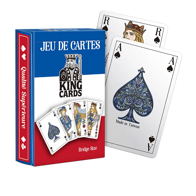 KING CARDS プレミアムリネンペーパートランプ - モダンフレンチインデックス