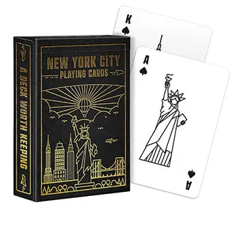 Cartes à jouer personnalisées - Papier 310 g/m² avec dorure à chaud et étui