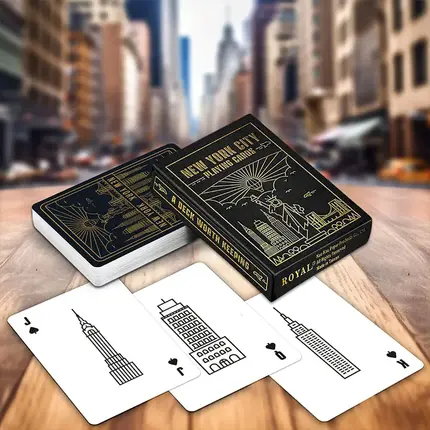 Custom Playing Cards - 310gsm Paper into Gold Foil Stamping Tuck Box