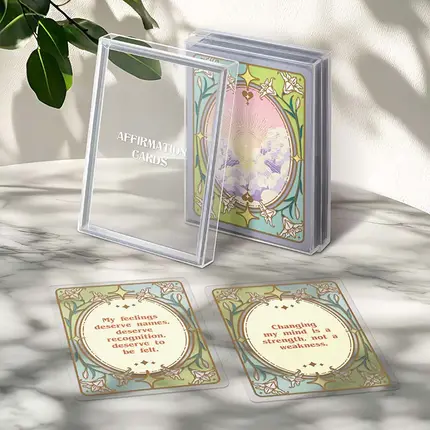 Mind Healing Transparent Affirmation Cards（Custom Available）