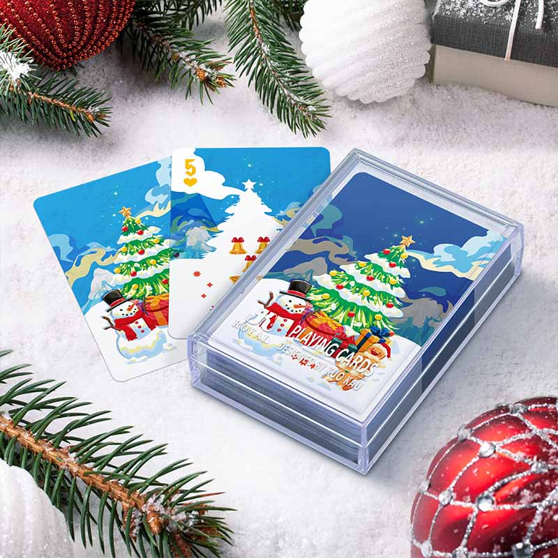 Cartões de Natal encantados Gingerbread Twins Snowman – Edição