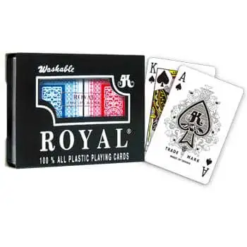Cartes à jouer en plastique Royal Index standard / doubles ponts