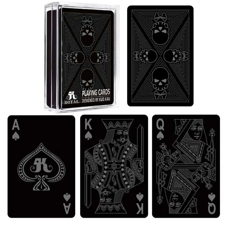 Skull Series Black Playing Cards