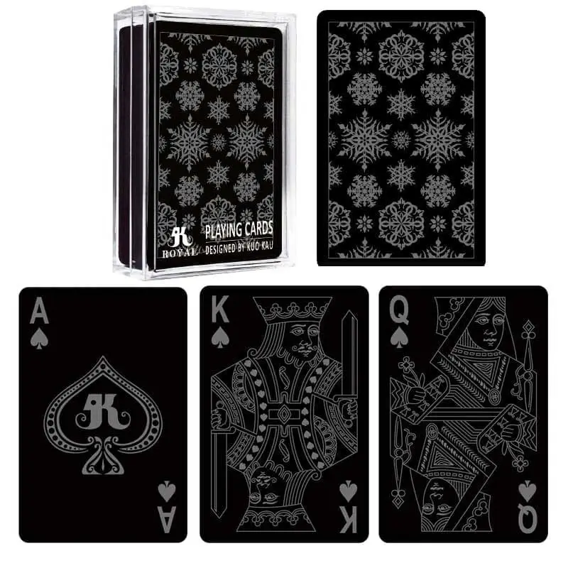 Black Playing Cards-Snowflake Series