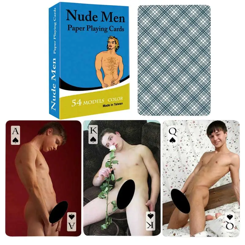 Male Playing Cards - Nude men covered Series