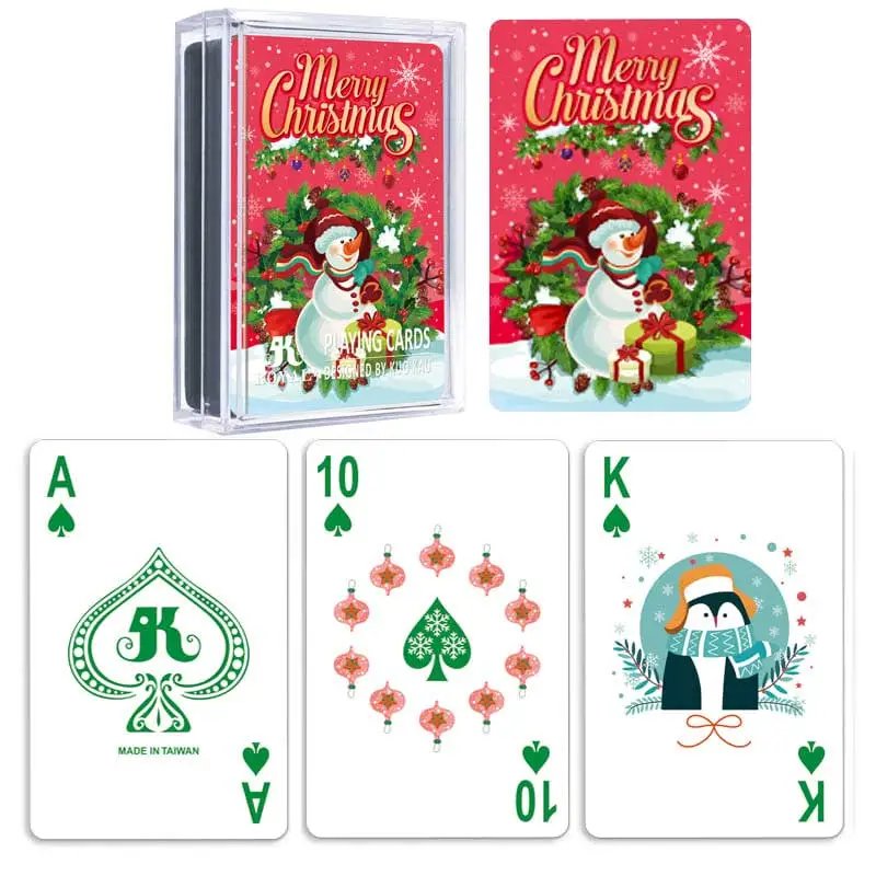 Merry Christmas Plastic Playing Cards