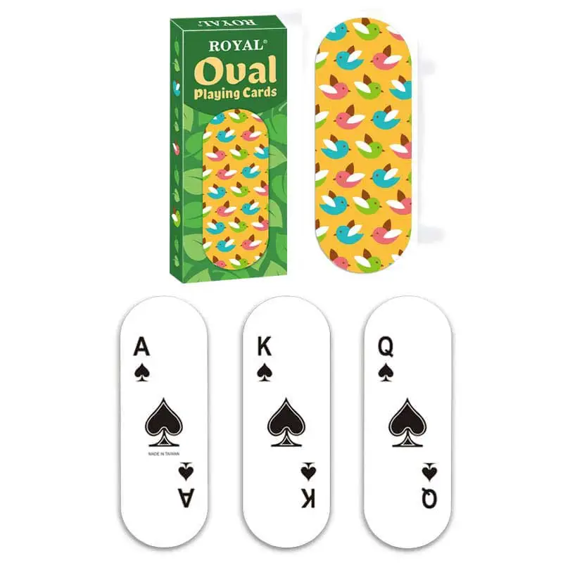 Oval Shape Plastic Playing Cards - Bird Series