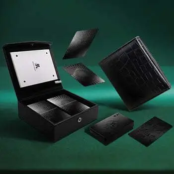 Leder Organizer Set mit schwarzen Spielkarten Fancy x Practical x Stylish
