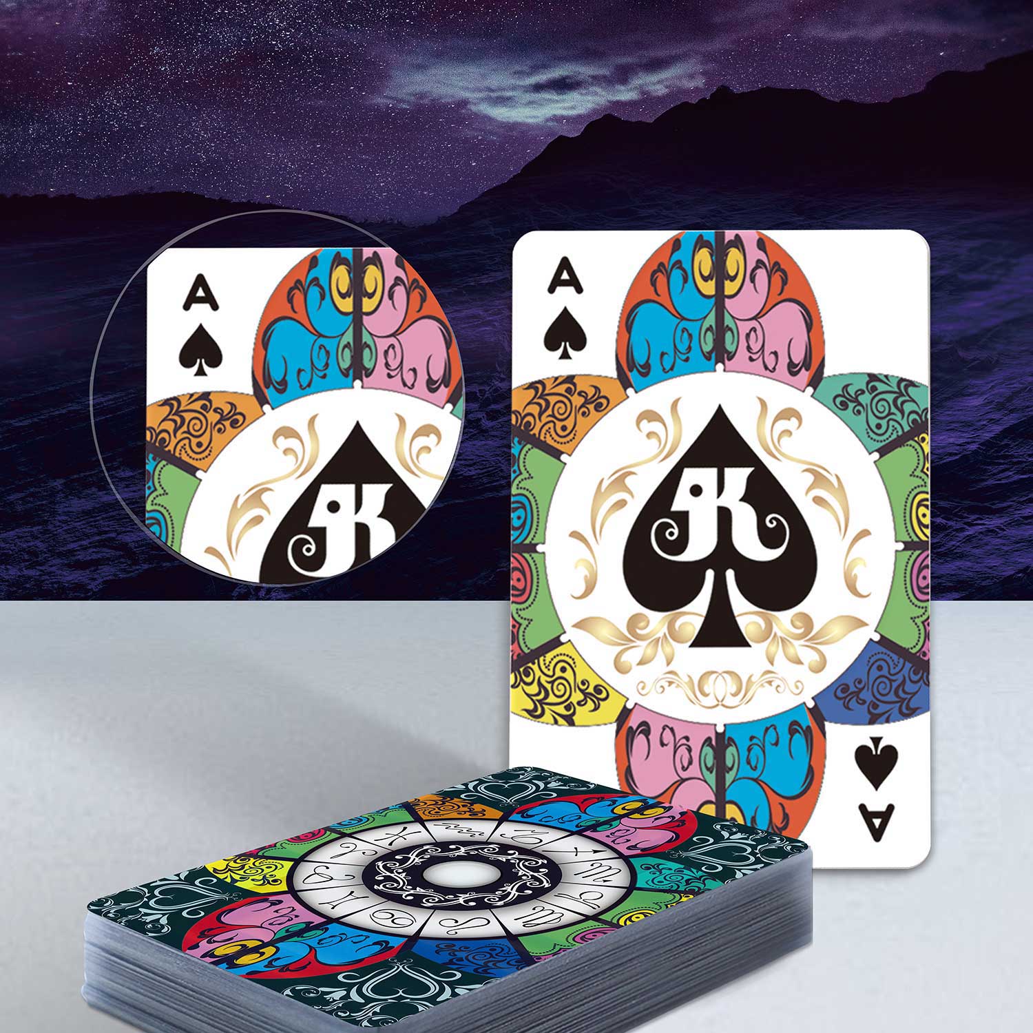 Zodiac Transparent Playing Cards