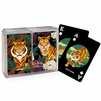 مجموعة هدايا Tiger Unity Black من أوراق اللعب للعام الجديد