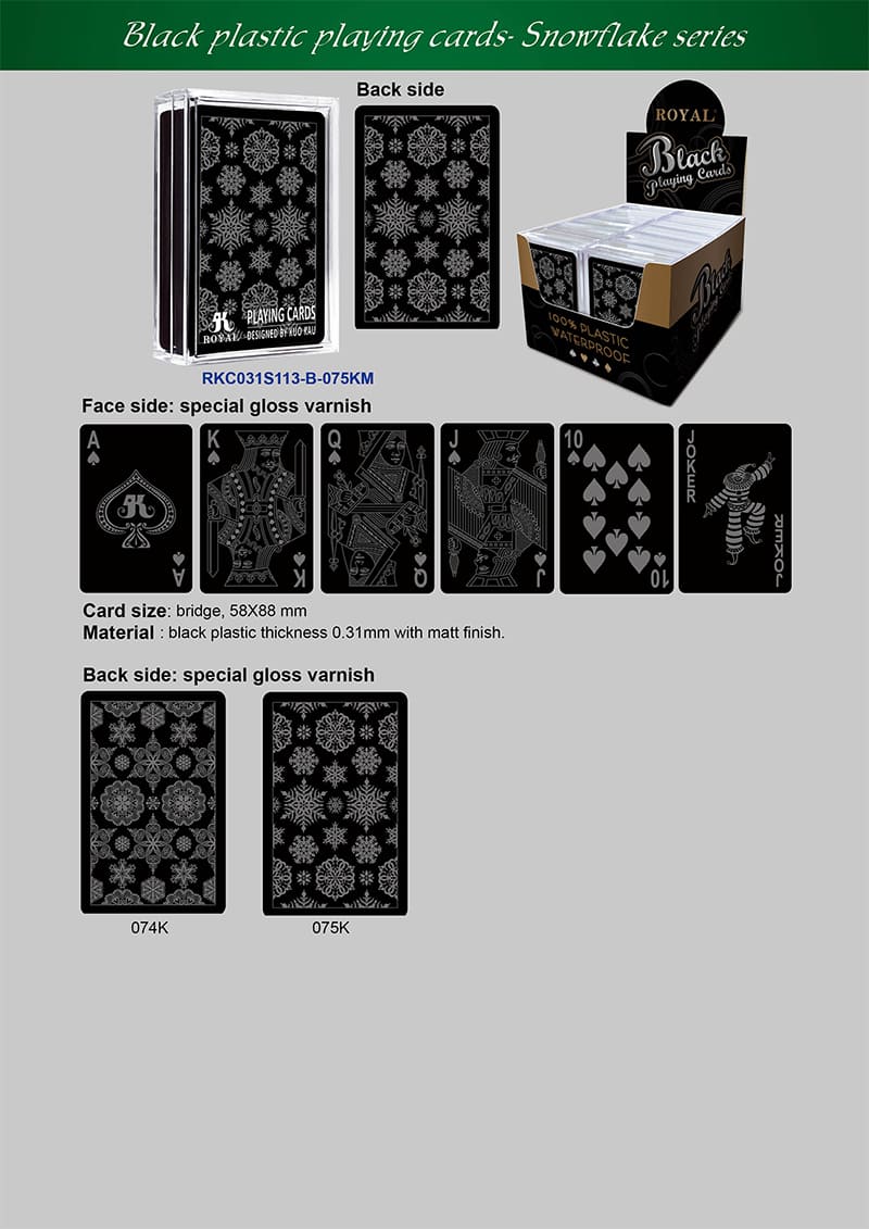 Plastic Poker Cards 'Black Edition