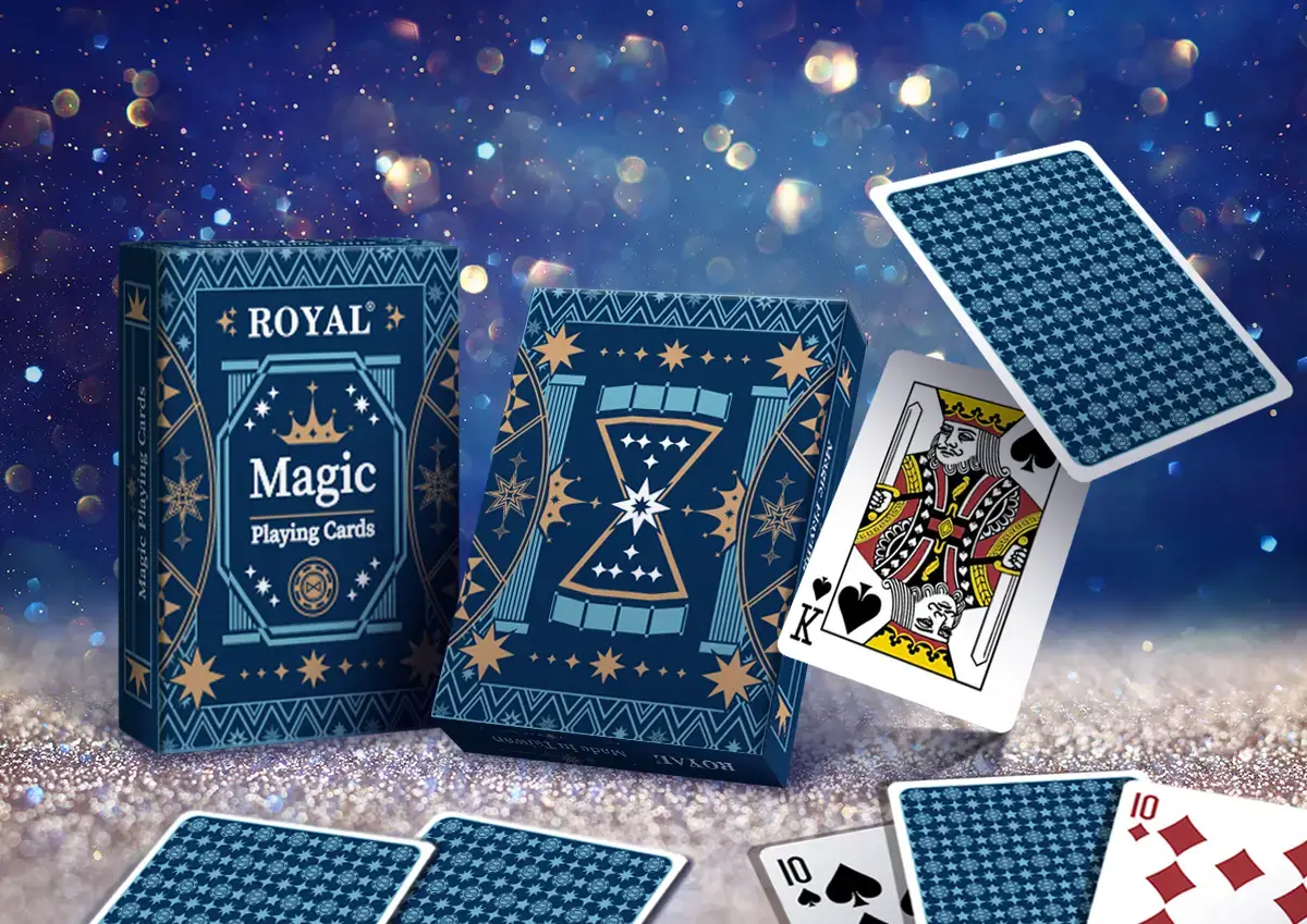 표시된 마법 카드 놀이 - 별과 칩