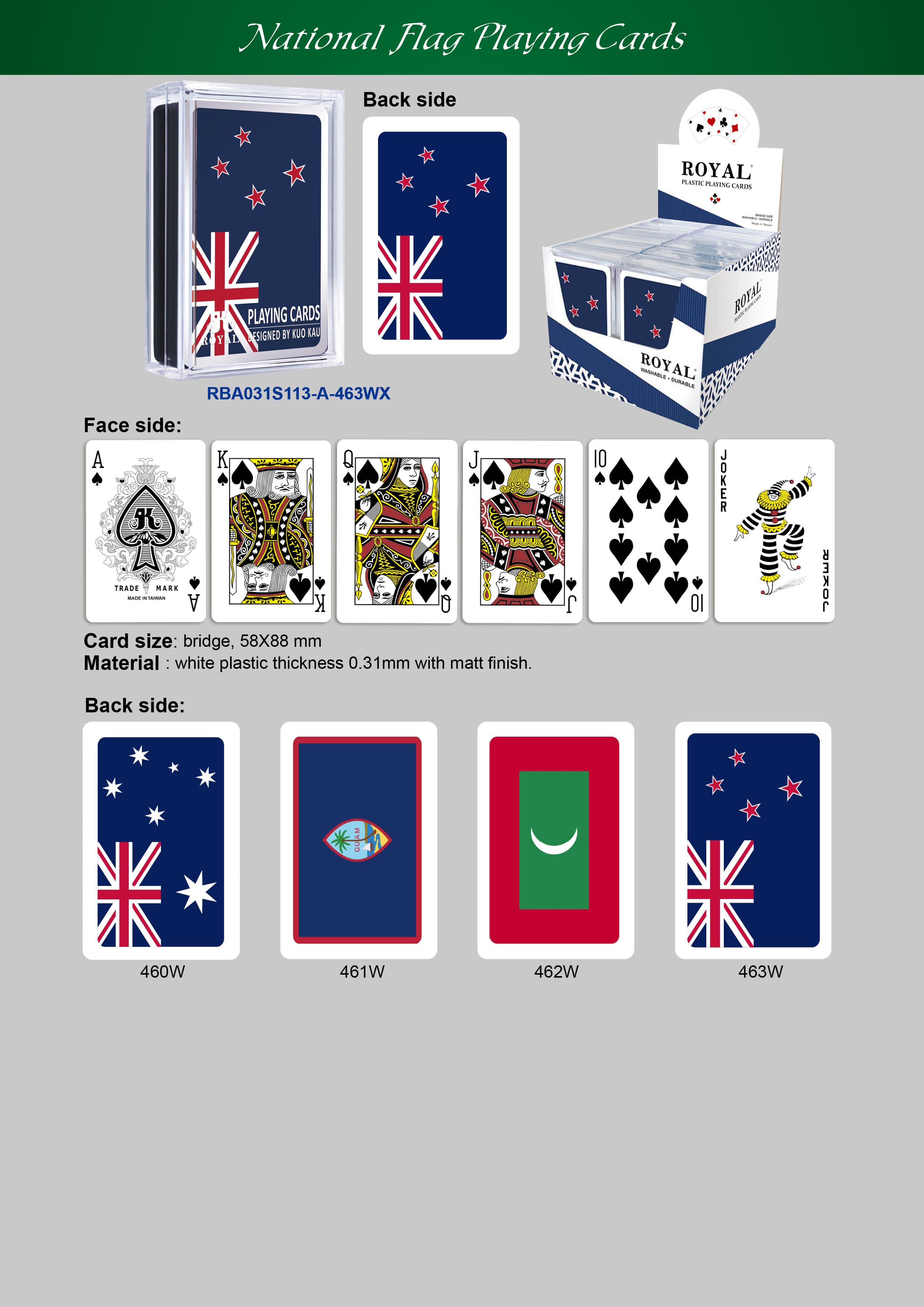 Cartas de jogo de plástico Mahjong taiwanês, RNA031G046-N938AX - Kuo Kau  Paper Products Co., Ltd